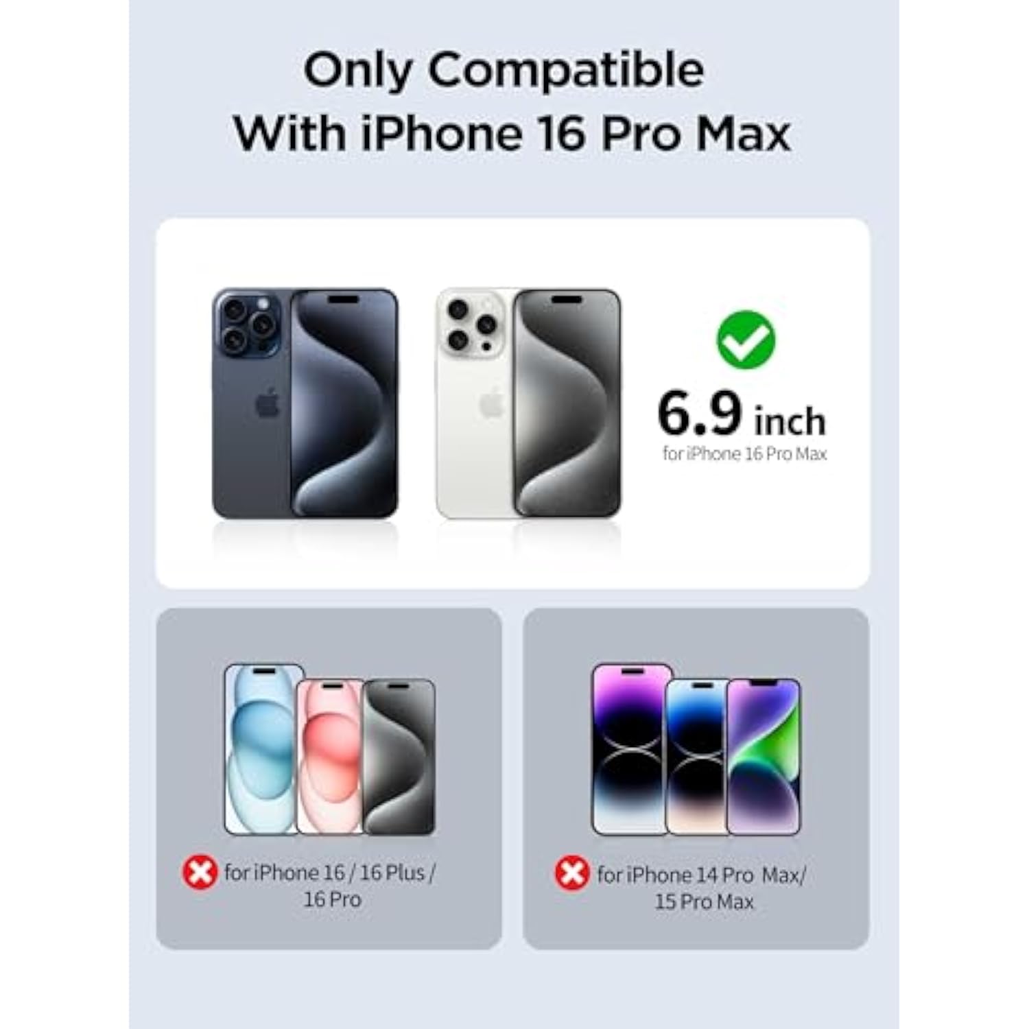 Compatible For Iphone 16 Pro Max Privacy Screen Protector Tempered Glass 6.9 Inch, Pink Gradient Anti Spy Anti Blue Light Hd Easy Installation