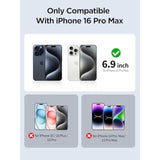 Compatible For Iphone 16 Pro Max Privacy Screen Protector Tempered Glass 6.9 Inch, Pink Gradient Anti Spy Anti Blue Light Hd Easy Installation