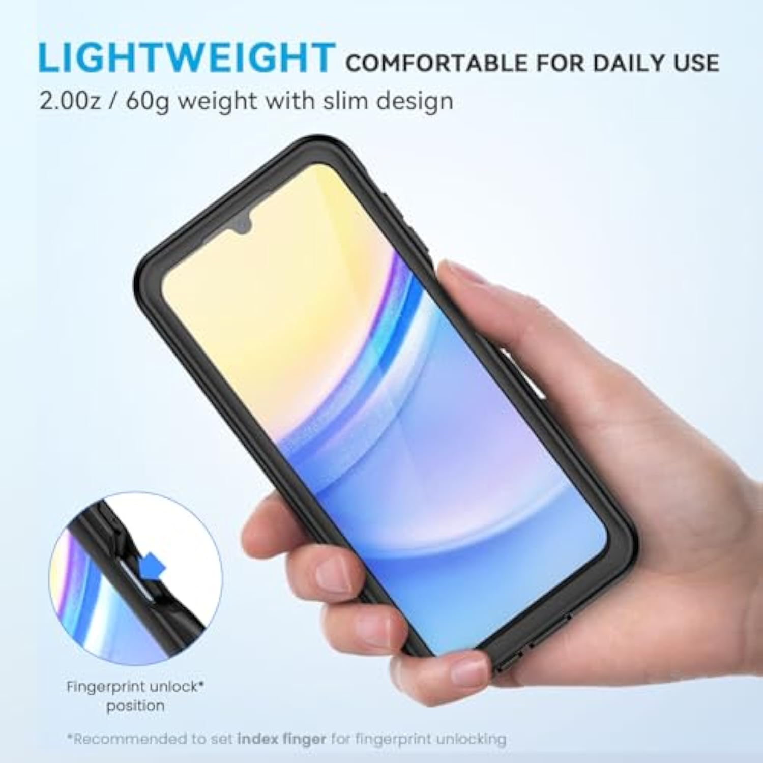 For Samsung Galaxy A15 5G Phone Case, Ip68 Waterproof Dustproof Cover With Screen Protector, Heavy Duty Full Body Protective Case For Samsung Galaxy A15 5G, Black/Clear