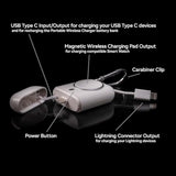 Portable Keychain Magnetic Charger For Apple Watch, 2580Mah Power Bank, 3-In-1 Fast Charging With Lightning, Usb-C, And Magnetic Charger For Iphone, Android, Earbuds, Iwatch, And More