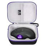 Hard Travel Case For Logitech Ergo M570/M575/M575S/ Logitech Mx Ergo S/Mx Ergo/Nulea M501/M509 Wireless Trackball Mouse (Case Only) (Oxford, Black & Purple)