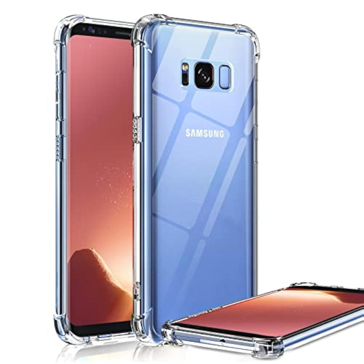 Clear Case For Samsung Galaxy S8+ / S8 Plus, Shockproof Bumper Protective Cell Phone Back Cover With Airbags Corners, Tpu Silicone Flexible Cute Case Transparent
