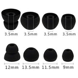 8-Pair Silicone Ear Tips for Powerbeats Pro S/M/L/D 4 Sizes Black