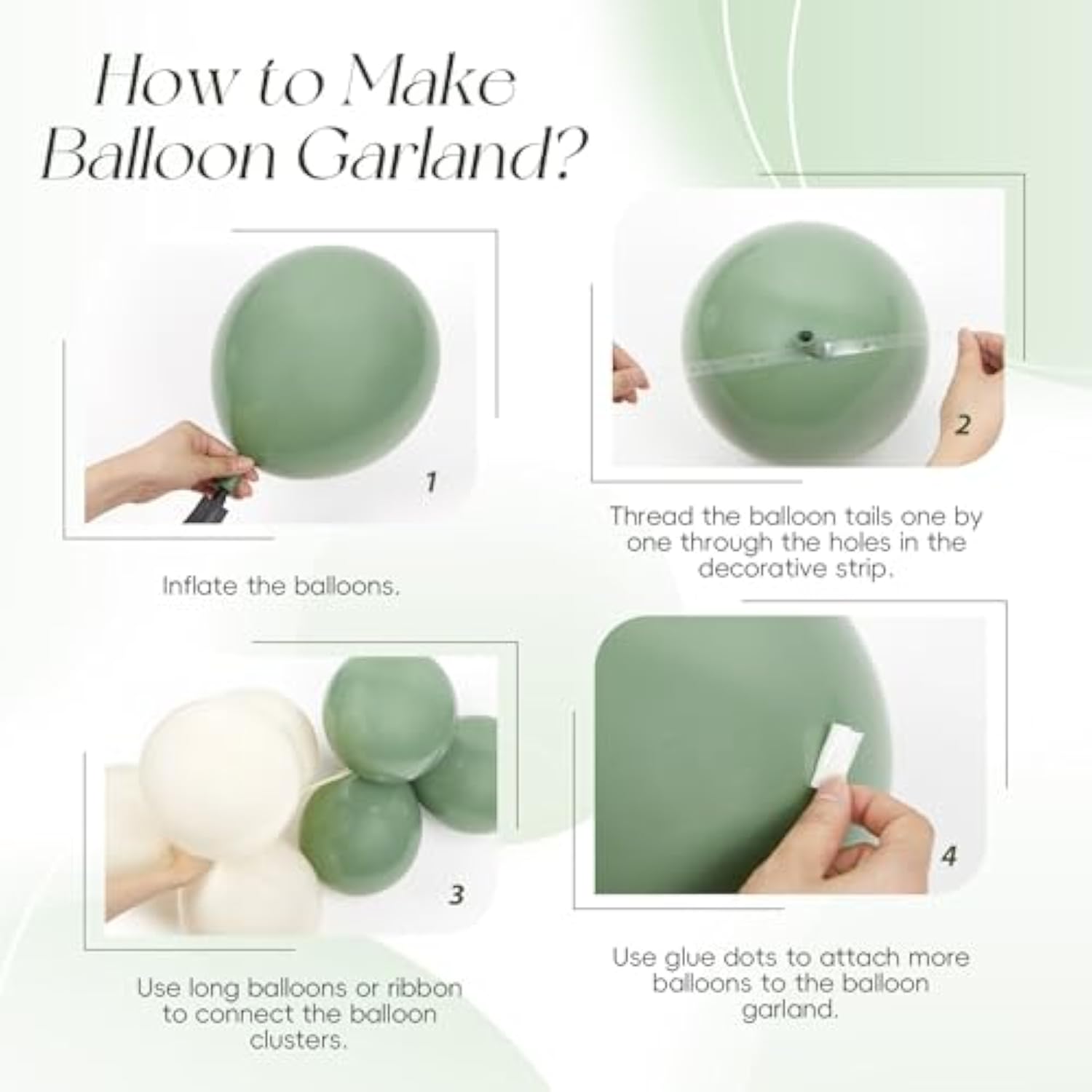 147Pcs Sage Green Balloon Arch Kit, Sage Green Gold Sand White Balloons For Wedding Engagement Anniversary Bridal Shower Baby Shower Birthday Party Decorations