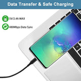 Usb C Cable 15Ft, Extra Long Usb Type C Fast Charging Cable Sturdy Nylon Braided Usb A To Usb C Cable Compatible With Samsung S10/S9/S8/S7/S20/A10/A20/A50/A51/Note9/Note8, Lg V50 V40 V20,Black