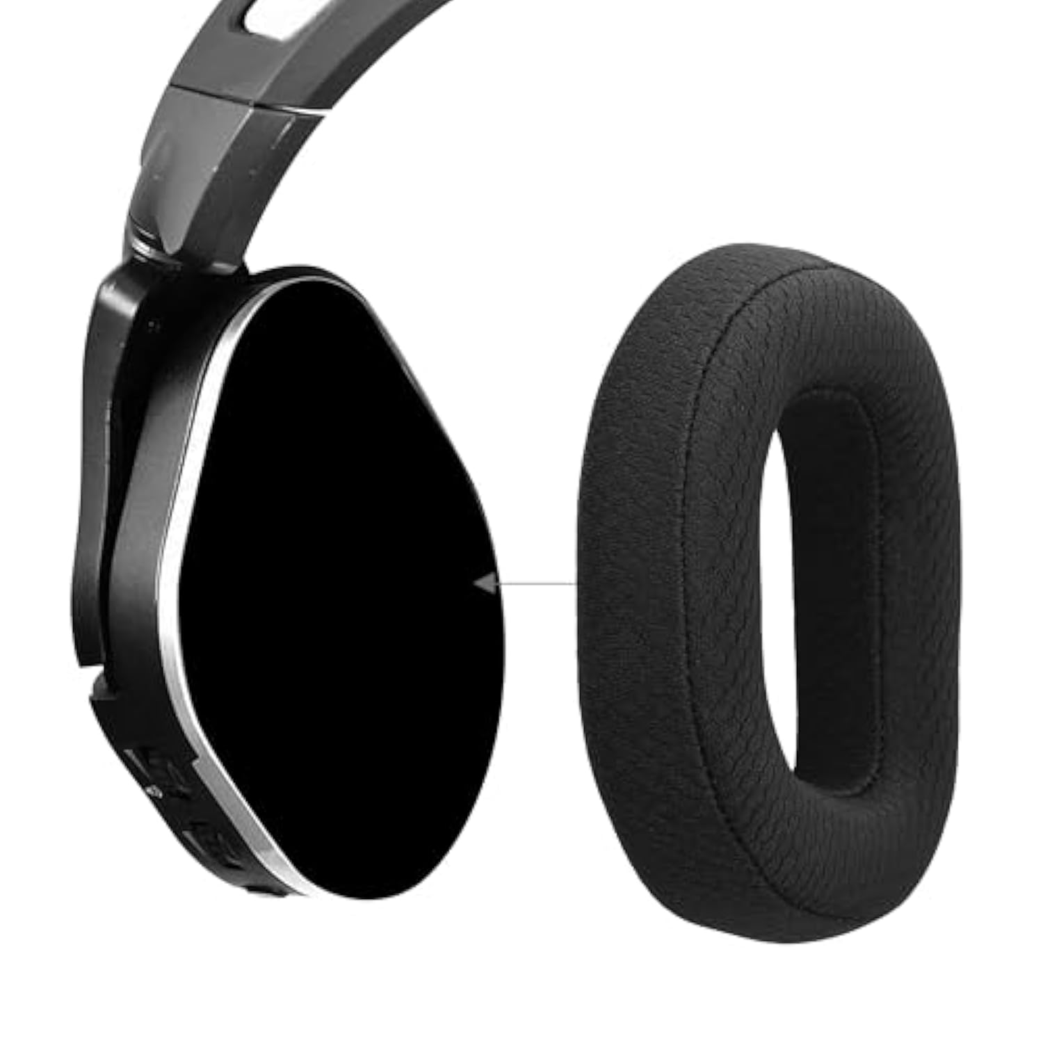 kwmobile Replacement Ear Pads Compatible with TurtleBeach Stealth 700 Gen 3 - Set of Earpads for Headphones - Black