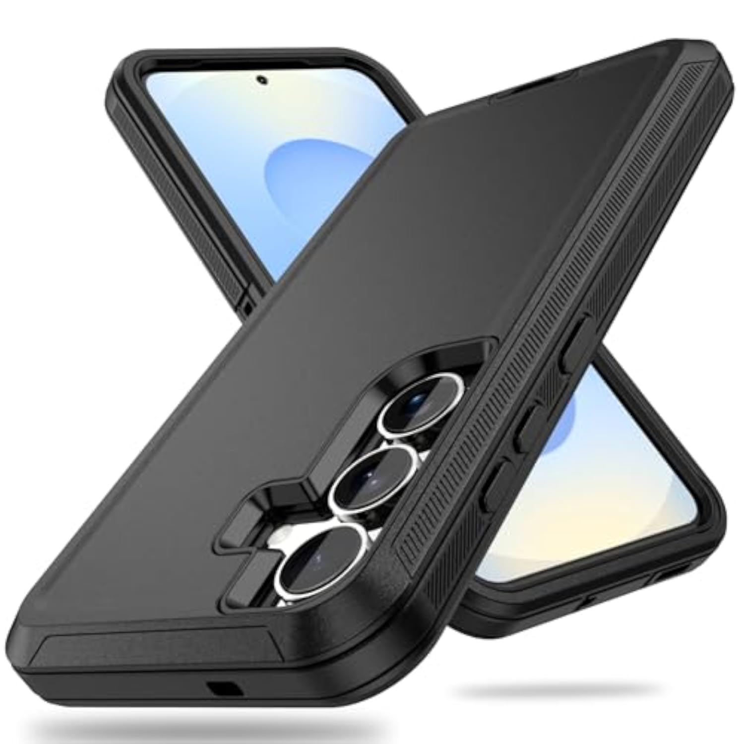 Heavy Duty Protective Phone Case for Samsung Galaxy S25 Black