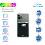 Rfid Blocking Phone Card Wallet - Double Secure Pocket - Ultra-Slim Self Adhesive Credit Card Holder Card Sleeves Phone Wallet Sticker All Smartphones(Black)-2Pc