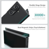 For Samsung Galaxy Z Fold 7 Magnetic Case With Separate Screen Protector, [Compatible With Magsafe][Hinge Protection] Frosted Texture Slim Fit Protective Phone Case For Galaxy Z Fold 7 Black