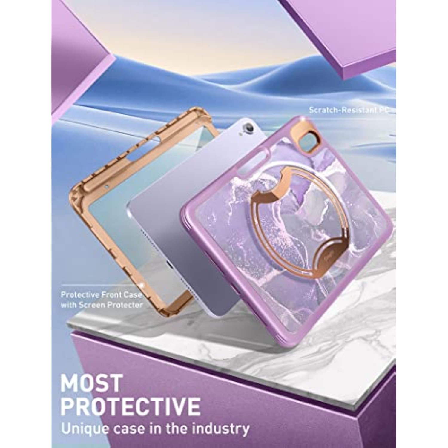 Nebula Case For Ipad Mini 6 (2021) With [Built-In Screen Protector] [Kickstand