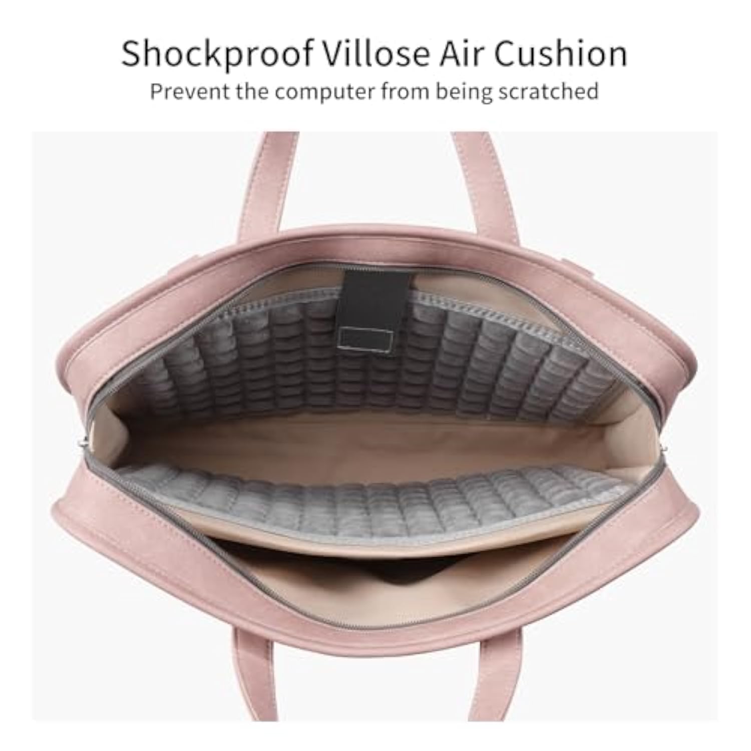Protective Sleeve Case Bag Compatible With Macbook Pro 16 Inch, 15.6 Inch, Hp, Dell, Acer Aspire, Asus Notebook, Computer Bag With Shoulder Strap,Pocket,Handle, Pink