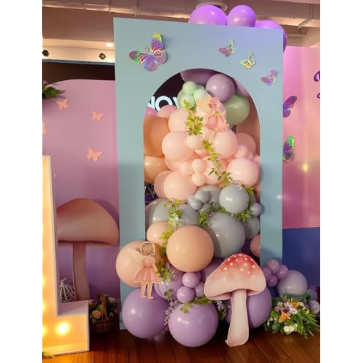 Fairy Balloon Arch Kit – 159Pcs Pastel Pink Purple Dusty Blue Green Orange And Gold Balloons, For Fairtale Birthday, Baby Shower, Spring Garden Tea Party, Wonderland Party Decor