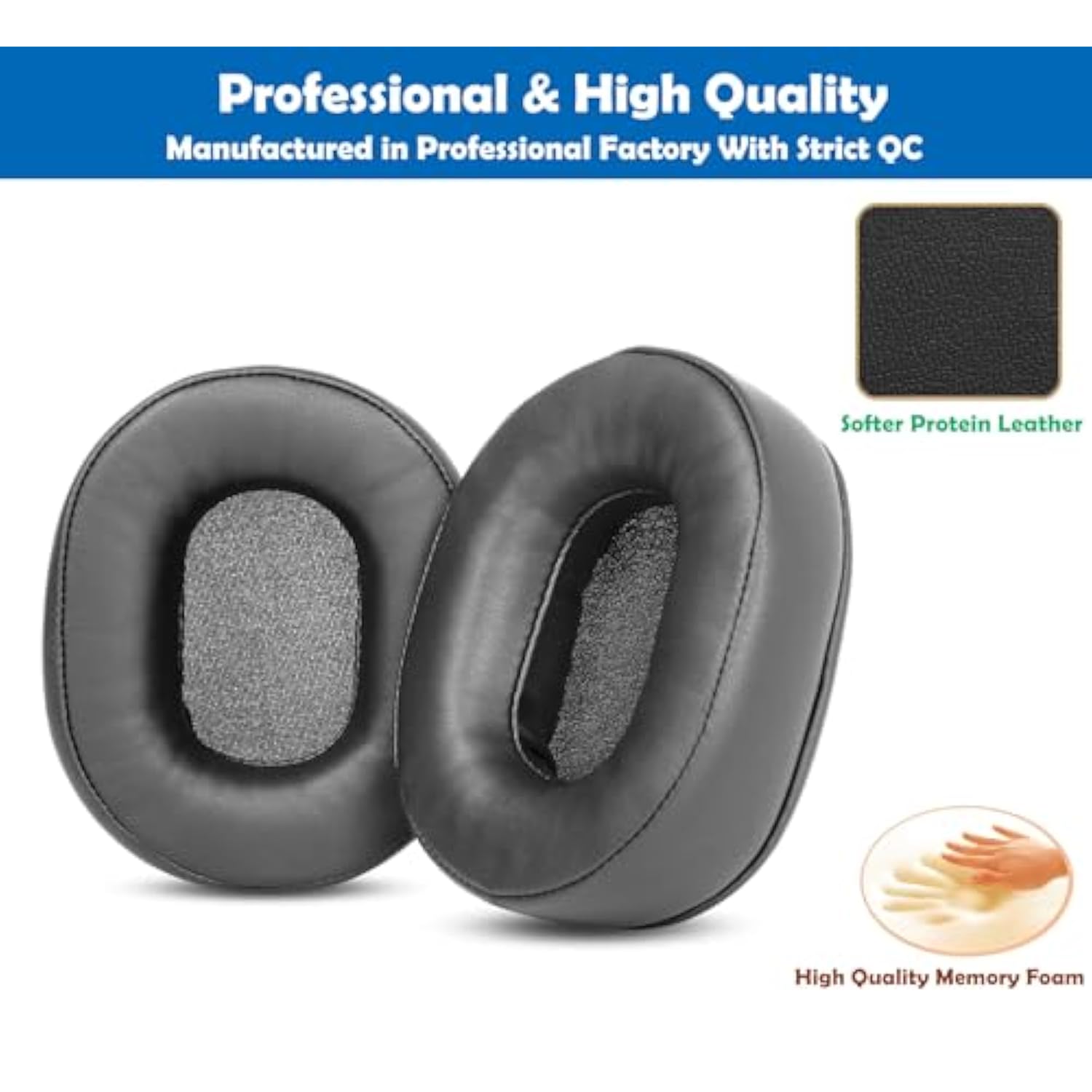 Professional Replacement Earpads Cushion Compatible With Neewer Nw 3000 Nw 2000 Headphones Ear Pads With Skin-Friendly Leather And Memory Foam