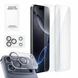 High-Strength 9H Tempered Glass Screen Protector & Camera Lens Protector for iPhone 17 Pro with Easy Installation Tray & Tools, Clear HD Glass
