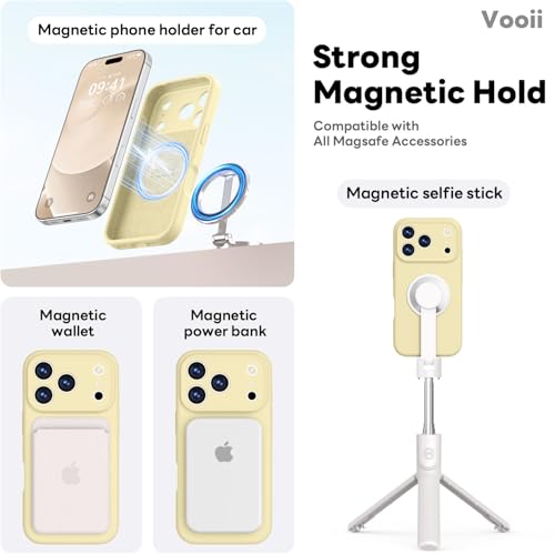 Magnetic for iPhone 17 Pro Max Case, Compatible with Magsafe (Premium Liquid Silicone) (Integrated Camera Control Button) Full Body Protective