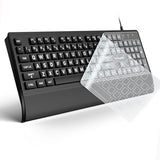 Large Print Computer Keyboard - High Visibility Big Letter Keyboard For Seniors And Visually Impaired,Low Vision Individuals Easy To See,Laser Etched Keys (Non-Fade) Full Size Keyboard For Pc,Windows