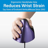 Inventor Of The Vertical Mouse Vm4S Ergonomic Vertical Mouse Right Hand Small Wired Usb, Sculpted For Comfort, Reduces Wrist Strain, 4 Speeds, 6 Customizable Buttons In Windows