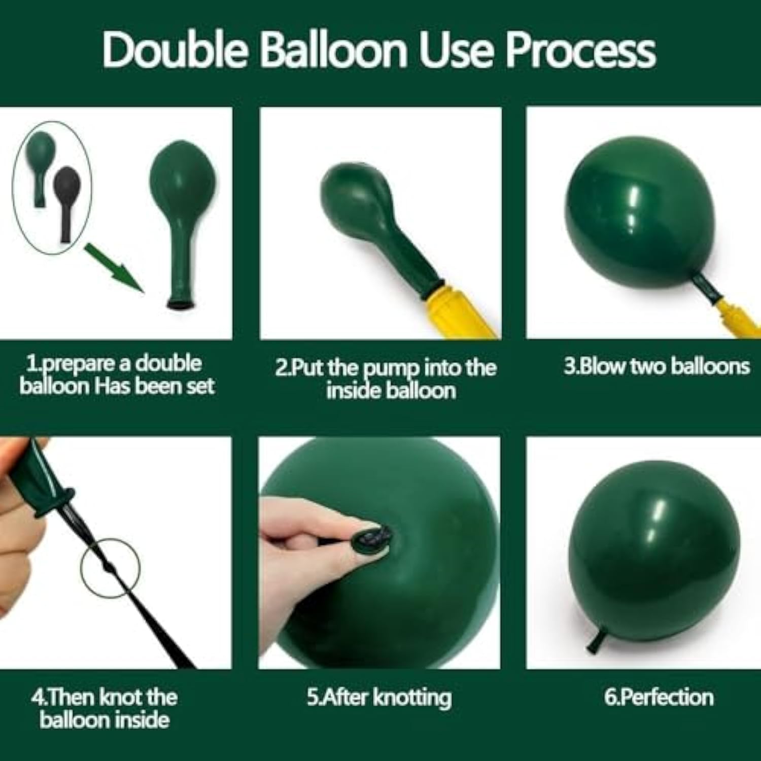 Emerald Green & Gold Balloon Garland Kit – Double Stuffed Arch for Birthday, Wedding, Party Decor