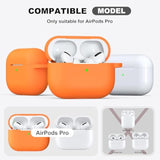 For Airpods Pro 2Nd/1St Generation Case With Cleaner Kit,Soft Silicone Protective Case Cover For Apple Airpod Pro 2/1 For Women Men,Airpods Pro Case Accessories With Keychain,Orange