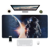 Space Astronaut Gaming Mouse Pad, Extended Xxl Desktop Mat, 31.5 X 15.7 Inches, Non-Slip Base