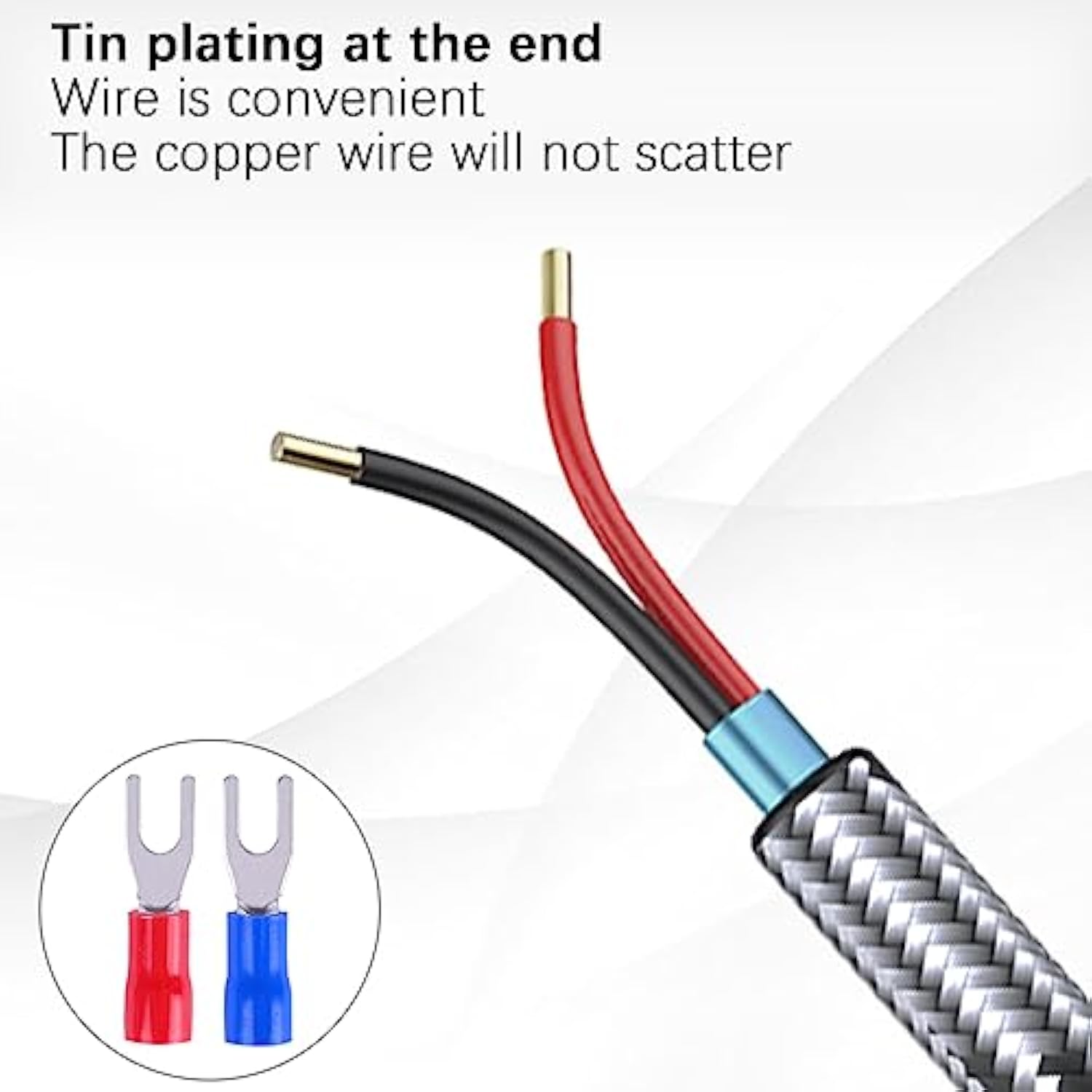 Rca To Speaker Wire Adapter, 2 Pack 6.6 Ft, Speaker Wire Rca Male Plug Jack Co