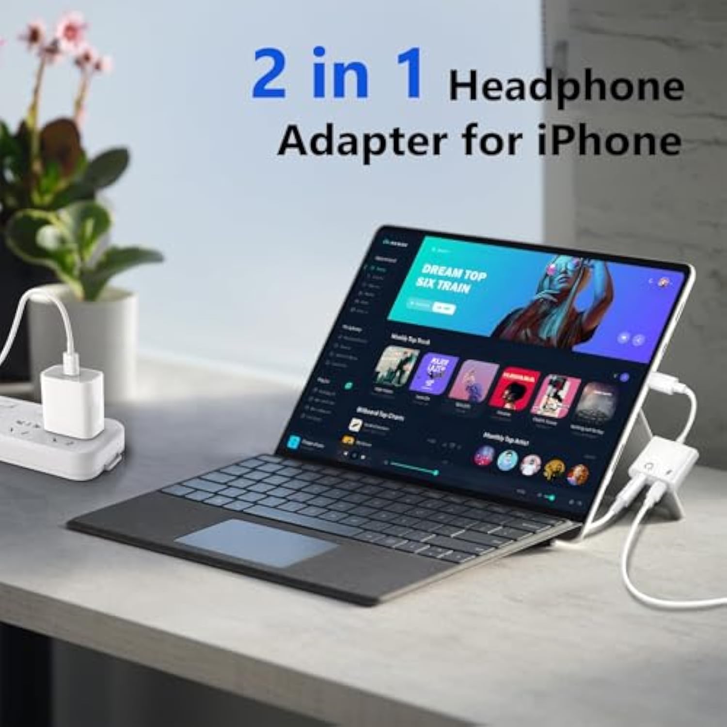 Usb C To 3.5Mm Headphone Jack And Charger Adapter, 2-In-1 Audio & Fast Charging Splitter For Apple Iphone 16/15/Pro/Pro Max, Ipad, Samsung, Pixel, And More 2Pack