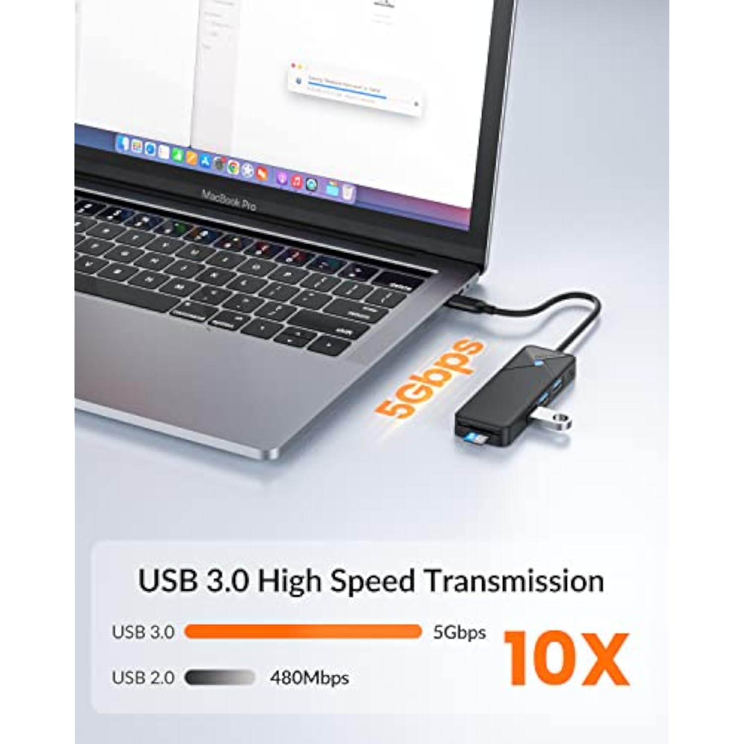 Usb C To Usb Hub 3.0 With Sd Card Reader, 4 Ports Out Multi Expander For Pc Laptop, Mac, Xbox, Keyboard, Mouse, Etc (Balck, 15Cm)