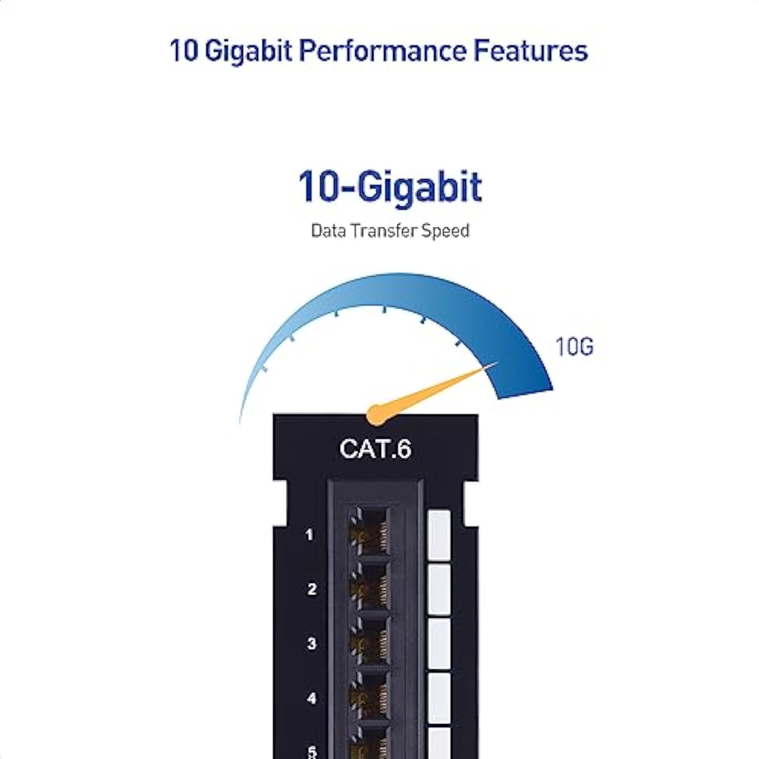Cable Matters [UL Listed] Mini 12-Port Vertical Patch Panel with 89D Bracket, Compact 10 Inch Patch Panel with 10 Gigabit Ethernet