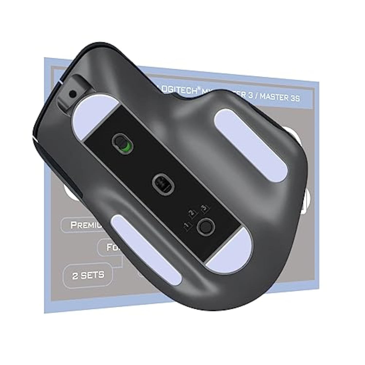 2Sets Of Rounded Curved Edges Mouse Feet Skates Compatible With Logitech Mx Master 3 / 3S Gaming Mouse Feet Replacement,0.8Mm,Pure Ptfe Material With Super Smooth Glide Pads