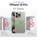 VENA vCommute for iPhone 15 Pro Wallet Case, [Military Grade Drop Protection] Flip Leather Cover Slot Card Holder with Kickstand - Black Slate