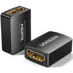 Ugreen Hdmi Coupler 2 Pack, 4K@60Hz Female To Female Adapter Hdmi 2.0 Extender For Hdmi Cables 3D Connector Compatible With Hdtv Roku Tv Stick Chromecast Nintendo Switch Xbox Ps5/4 Laptop Pc Projector
