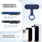 [2026 Upgraded] 6 Pack Silicone Phone Tether Tab with 3 Glow in the Dark, Ultra-Thin Zero-Bulge Design, Heavy Duty Liquid Silicone Phone Lanyard Tab