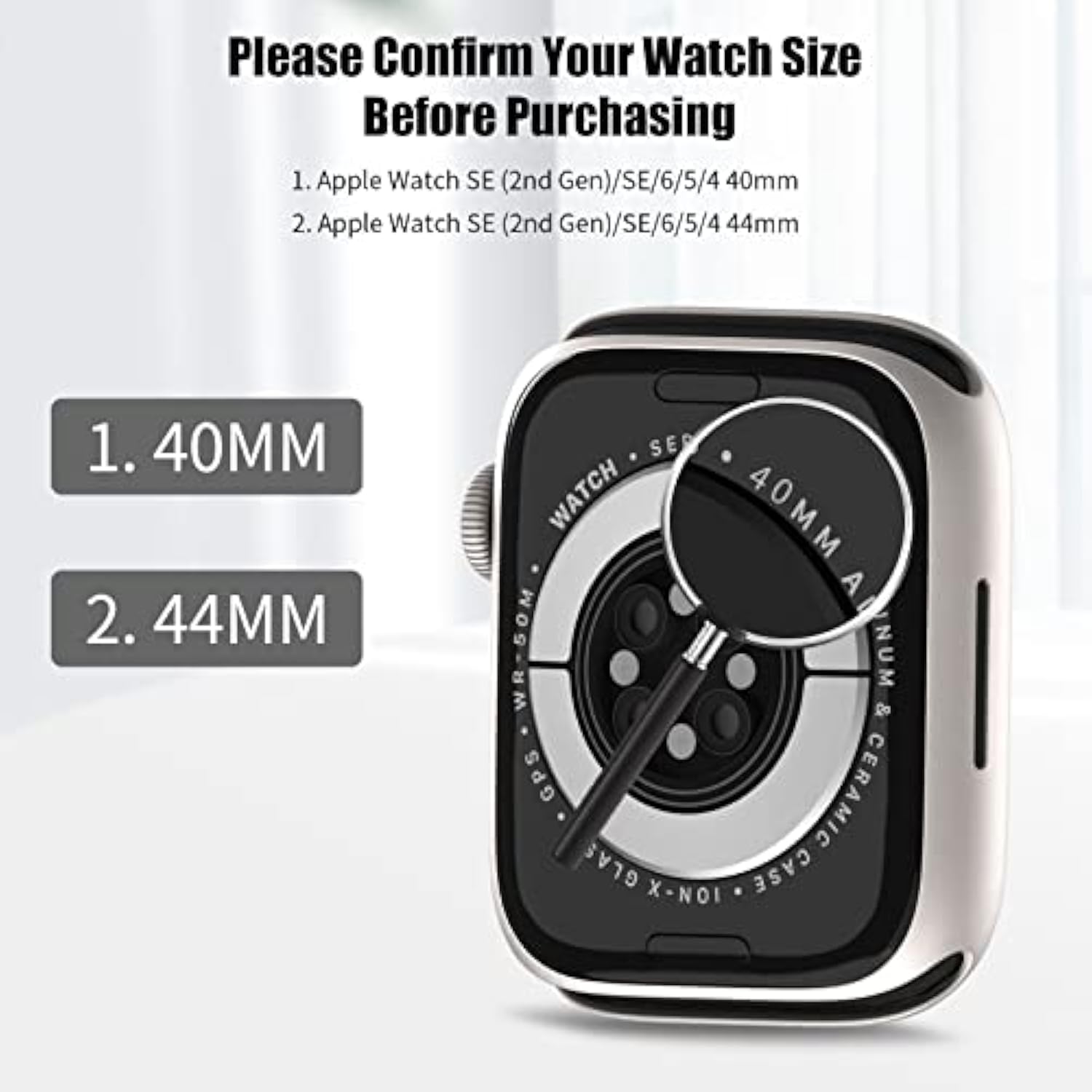 3-Pack Apple Watch SE/6/5/4 40mm Screen Protector Hard PC Film