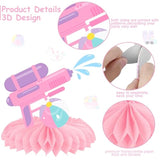 11Pcs Summer Pool Party Honeycomb Centerpieces Hello Summer Party Centerpieces For Table Pink Summer Theme Party Decorations For Girls Birthday Party Baby Shower Supplies