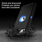 Heavy Duty Rugged Case for Apple iPhone SE 3rd/2nd Gen 4.7 Inch Screen Protector and Shockproof Dust/Drop Proof 3 in 1 Full Body Cover