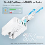 3-Pack Usb C Charger Block, Flat Usb C Charger, 40W 4-Port Pd3.0 Slim Fast Charging Block With Foldable Plug Type C Power Adapter Brick For Iphone 16/15/14/11/12/13 Pro/Max, Ipad, Samsung Galaxy