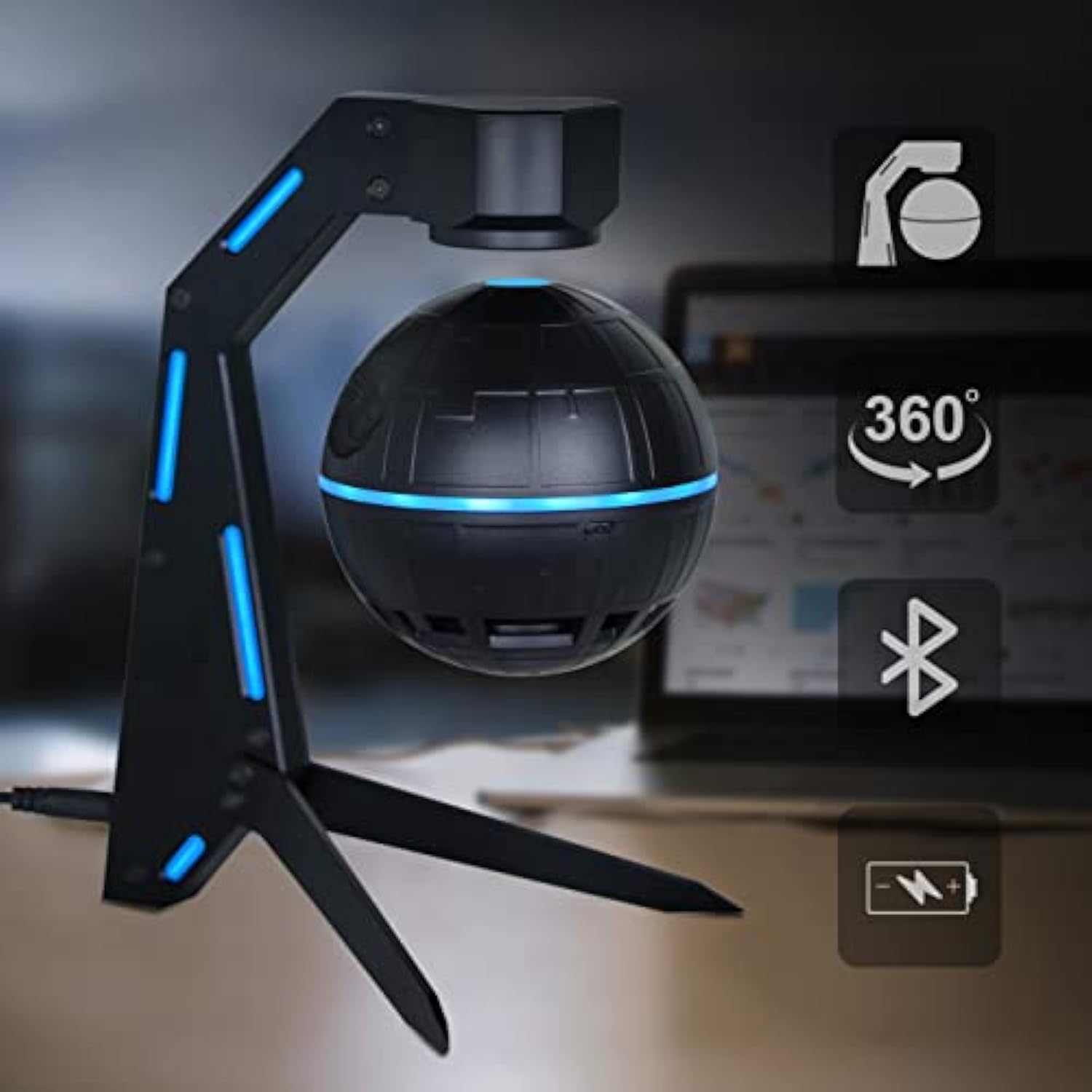 Magnetic Levitation Bluetooth Speaker,Playing Music And Floating In The Air,With 5W Louder Sound,Bluetooth 5.1,Cool Tech Gadgets For Men,Unique Gifts For Home Office Decor