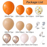 156 Pcs Fall Balloon Arch Kit Burnt Orange Gold Blush White Balloons Thanksgiving Decor