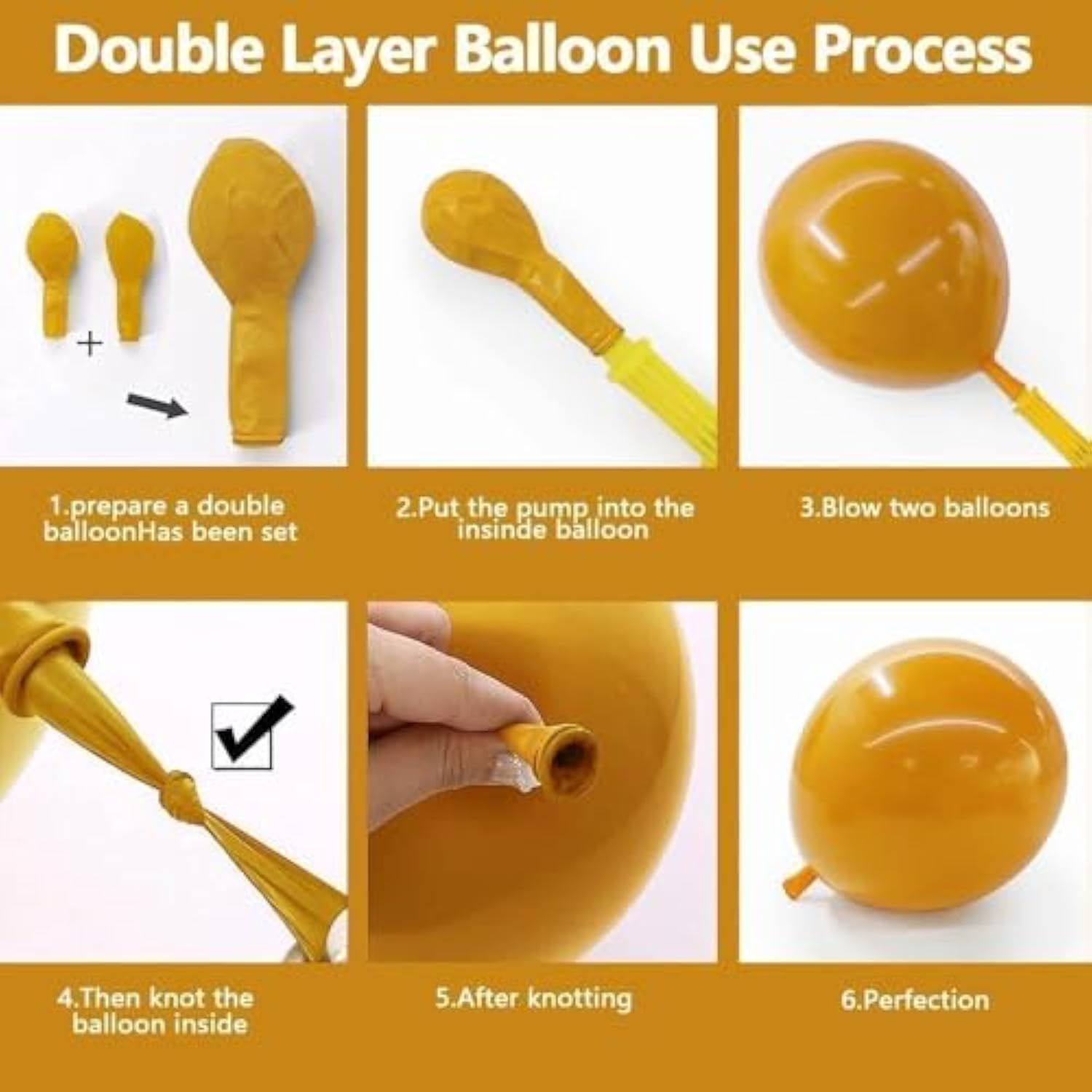 Fall Balloon Arch Kit: Double Stuffed Orange, Brown, Pink, Yellow, Red Balloons