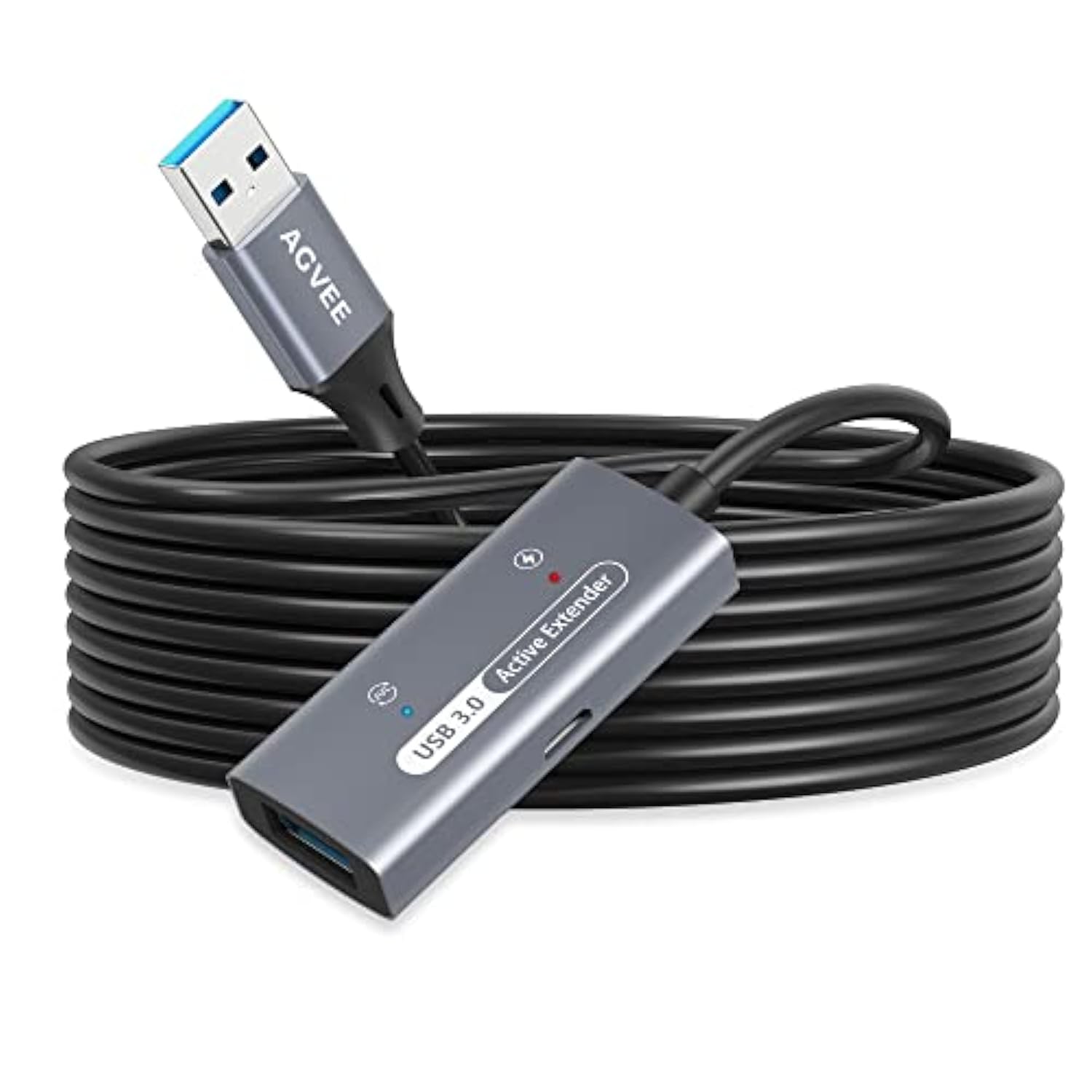 25Ft / 7.5M Usb 3.0 Active Extension Cable, Usb3.0 Male To Female Extender Rep