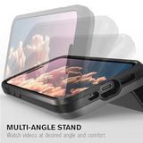 VENA vCommute for iPhone 15 Wallet Case, [Military Grade Drop Protection] Flip Leather Cover Slot Card Holder with Kickstand - Black