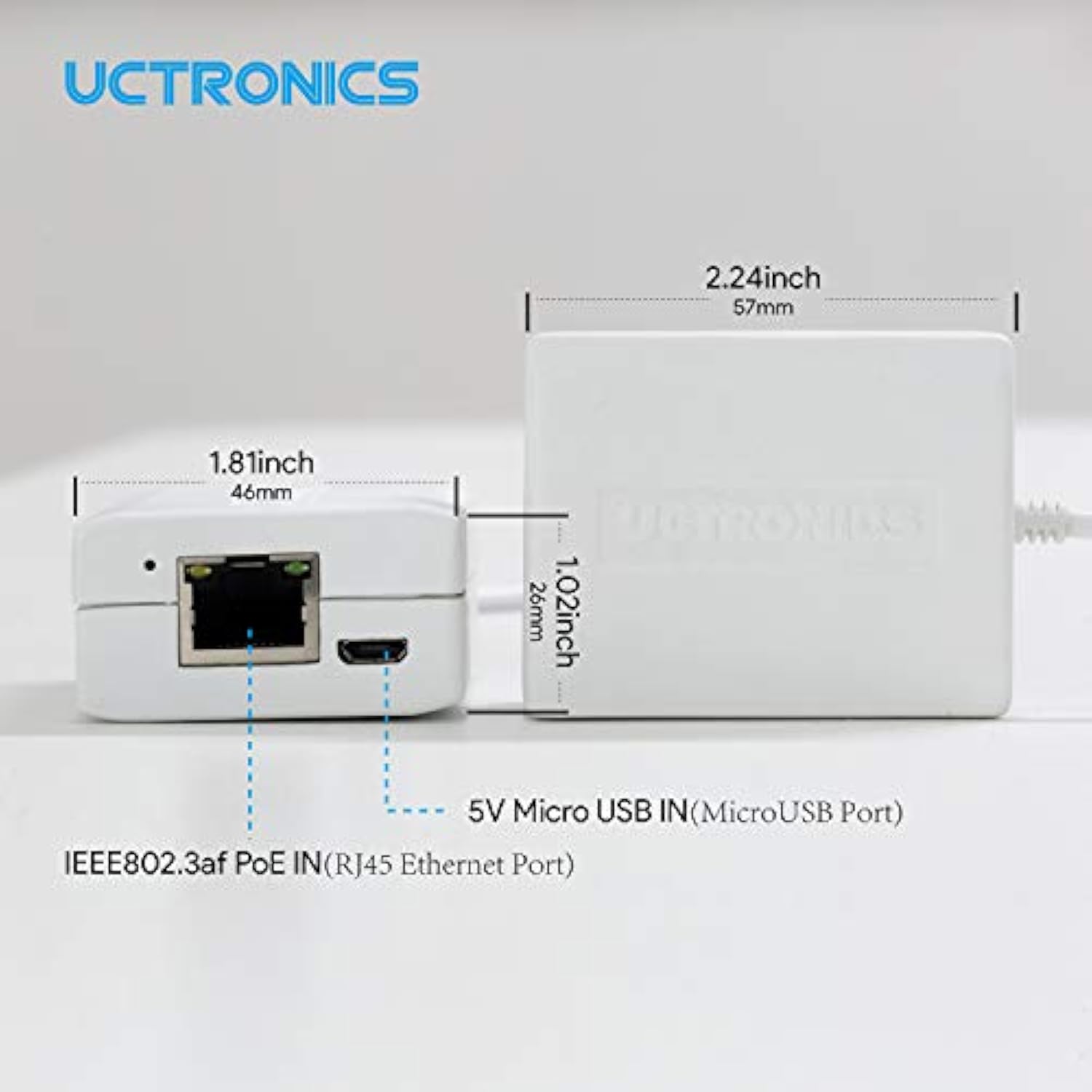 For Raspberry Pi Zero Ethernet And Power, Micro Usb Ethernet/Poe Adapter For F