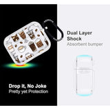 Protective Clear Case for AirPods Pro 3 with Luxe Metal Ring - Coffee