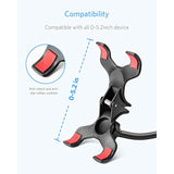 Gooseneck Phone Holder, 360° Swivel for iPhone & Smartphones - Black