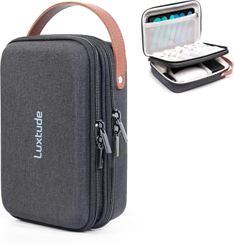 Electronics Organizer Travel Case, Portable Tech Organizer For Working/Travelling, Sturdy Hard Shell Zipper Cases For Electronics/Charger/Mouse/Hard Drive, Case Only