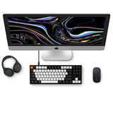 C1 87 Key Tkl Wired Mechanical Keyboard For Mac Windows, 80% Layout Gateron Brown Switch White Led Backlit Double-Shot Abs Keycaps, Usb-C Gaming Keyboard For Gamer/Typists/Office