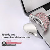 High Speed Usb 3.0 Flash Drive,Cute Romantic Heart Shape Usb Memory Stick,Thumb Drive For Photos, Music, Files Storage (Pink, 64, Gb)