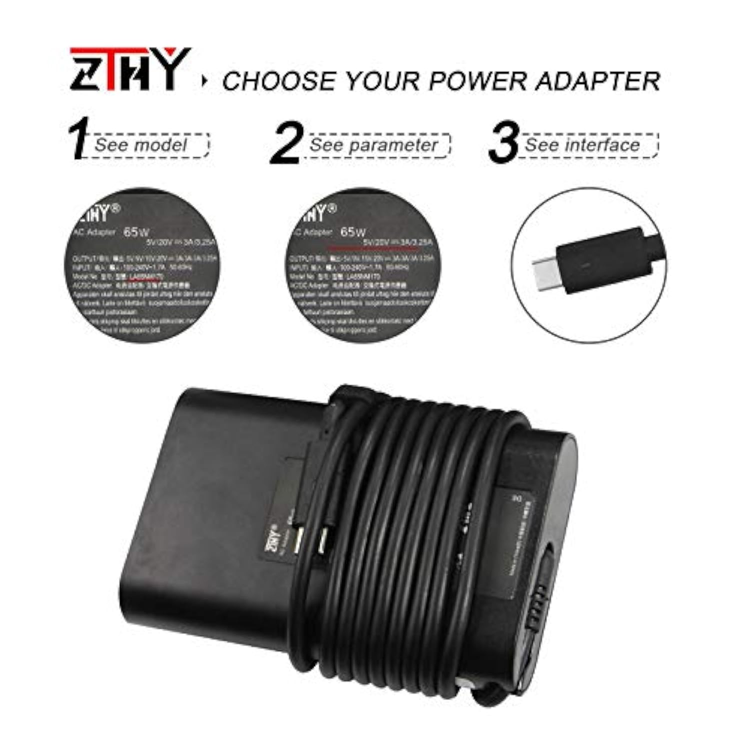 New 65W Usb C Type-C Slim Charger Adapter Compatible With Hp Elitebook X360 10