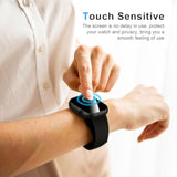 [3 Pack] Privacy Screen Protector For Apple Watch Series 11 2025 Series 10 46Mm, Hard Pc Ultra-Thin Case With Built-In Tempered Film For Iwatch Series 11/10 46Mm, Black/Clear/Blue