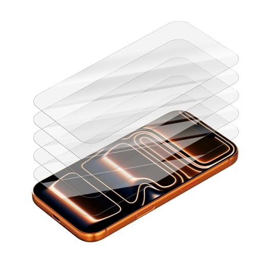 Tempered Glass Screen Protector for iPhone 17 Pro Max, 9H Hardness Military Grade Shatterproof, Aerospace Grade Glass, Full Coverage, Impact &